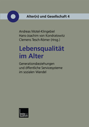 Buchcover Lebensqualität im Alter  | EAN 9783810031983 | ISBN 3-8100-3198-4 | ISBN 978-3-8100-3198-3