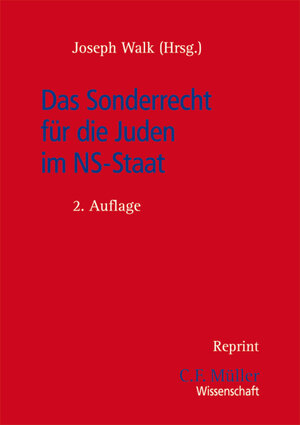 Buchcover Das Sonderrecht für die Juden im NS-Staat  | EAN 9783811437340 | ISBN 3-8114-3734-8 | ISBN 978-3-8114-3734-0