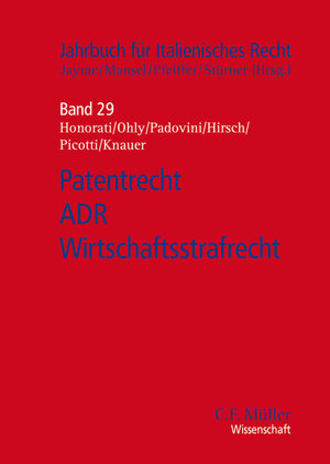 Buchcover Patentrecht - ADR - Wirtschaftsstrafrecht  | EAN 9783811439559 | ISBN 3-8114-3955-3 | ISBN 978-3-8114-3955-9