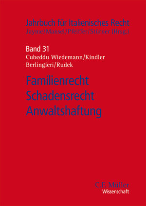 Buchcover Familienrecht - Schadensrecht - Anwaltshaftung | Giorgio Berlingieri | EAN 9783811448384 | ISBN 3-8114-4838-2 | ISBN 978-3-8114-4838-4