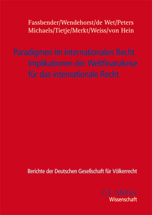 Buchcover Paradigmen im internationalen Recht | Bardo Fassbender | EAN 9783811454040 | ISBN 3-8114-5404-8 | ISBN 978-3-8114-5404-0