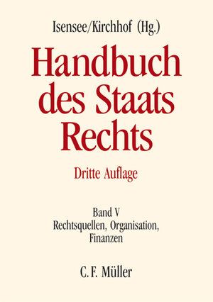 Buchcover Handbuch des Staatsrechts | Christoph Degenhart | EAN 9783811455221 | ISBN 3-8114-5522-2 | ISBN 978-3-8114-5522-1
