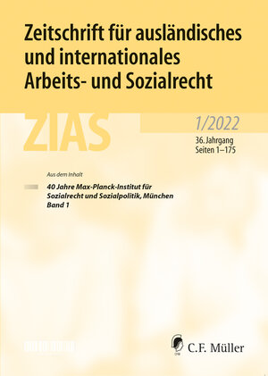 Buchcover ZIAS 1/2022 | Ulrich Becker | EAN 9783811459434 | ISBN 3-8114-5943-0 | ISBN 978-3-8114-5943-4