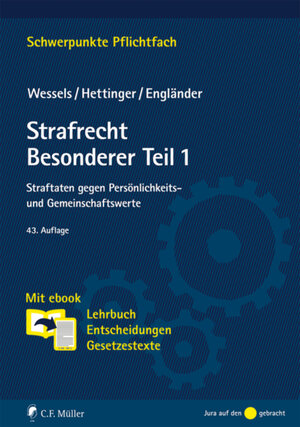 Buchcover Strafrecht Besonderer Teil / 1  | EAN 9783811494398 | ISBN 3-8114-9439-2 | ISBN 978-3-8114-9439-8