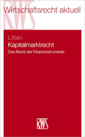 Buchcover Kapitalmarktrecht | Rüdiger Litten | EAN 9783814503936 | ISBN 3-8145-0393-7 | ISBN 978-3-8145-0393-6