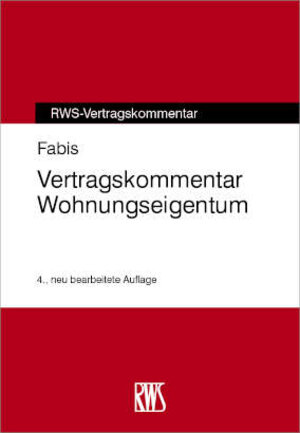 Buchcover Vertragskommentar Wohnungseigentum | Henrich Fabis | EAN 9783814520094 | ISBN 3-8145-2009-2 | ISBN 978-3-8145-2009-4