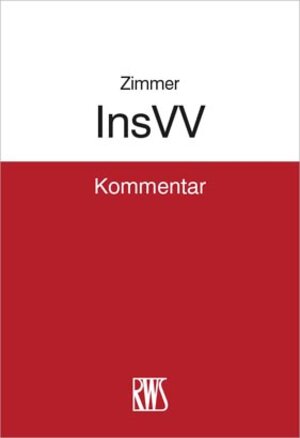 Buchcover InsVV | Frank Thomas Zimmer | EAN 9783814554815 | ISBN 3-8145-5481-7 | ISBN 978-3-8145-5481-5