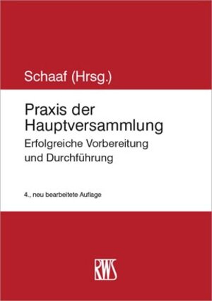 Buchcover Praxis der Hauptversammlung  | EAN 9783814555089 | ISBN 3-8145-5508-2 | ISBN 978-3-8145-5508-9
