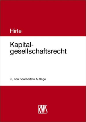 Buchcover Kapitalgesellschaftsrecht | Heribert Hirte | EAN 9783814555348 | ISBN 3-8145-5534-1 | ISBN 978-3-8145-5534-8