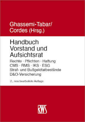 Buchcover Handbuch Vorstand und Aufsichtsrat  | EAN 9783814555867 | ISBN 3-8145-5586-4 | ISBN 978-3-8145-5586-7