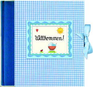 Willkommen! Babyalbum blau