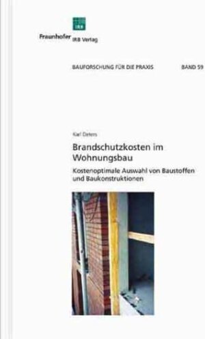 Buchcover Brandschutzkosten im Wohnungsbau | Karl Deters | EAN 9783816742586 | ISBN 3-8167-4258-0 | ISBN 978-3-8167-4258-6
