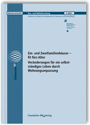 Buchcover Ein- und Zweifamilienhäuser - fit fürs Alter. Veränderungen für ein selbstständiges Leben durch Wohnungsanpassung | Katrin Hodler | EAN 9783816782971 | ISBN 3-8167-8297-3 | ISBN 978-3-8167-8297-1