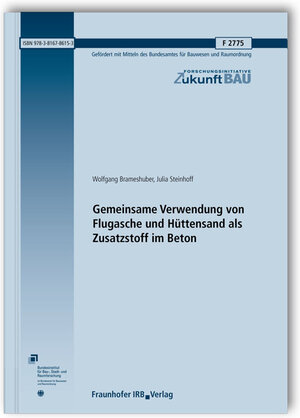 Buchcover Gemeinsame Verwendung von Flugasche und Hüttensand als Zusatzstoff im Beton. Abschlussbericht. | Wolfgang Brameshuber | EAN 9783816786153 | ISBN 3-8167-8615-4 | ISBN 978-3-8167-8615-3