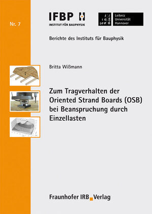 Buchcover Zum Tragverhalten der Oriented Strand Boards (OSB) bei Beanspruchung durch Einzellasten | Britta Wißmann | EAN 9783816789574 | ISBN 3-8167-8957-9 | ISBN 978-3-8167-8957-4