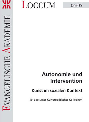 Buchcover Autonomie und Intervention  | EAN 9783817206056 | ISBN 3-8172-0605-4 | ISBN 978-3-8172-0605-6
