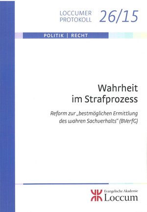 Buchcover Wahrheit im Strafprozess  | EAN 9783817226153 | ISBN 3-8172-2615-2 | ISBN 978-3-8172-2615-3