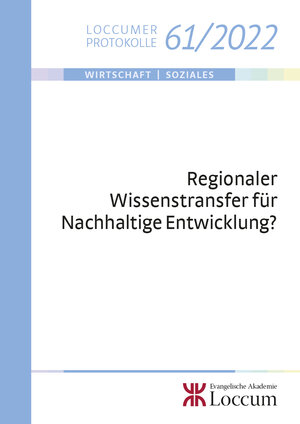 Buchcover Regionaler Wissenstransfer für Nachhaltige Entwicklung?  | EAN 9783817261222 | ISBN 3-8172-6122-5 | ISBN 978-3-8172-6122-2