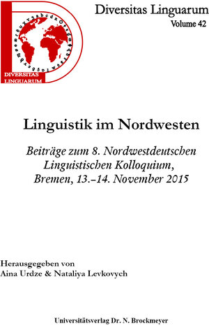 Buchcover Beiträge zum 8. Nordwestdeutschen Linguistischen Kolloquium  | EAN 9783819610448 | ISBN 3-8196-1044-8 | ISBN 978-3-8196-1044-8