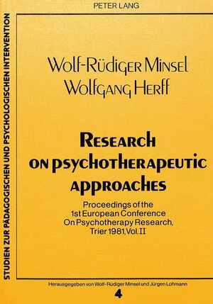 Buchcover Research on Psychotherapeutic Approaches  | EAN 9783820477443 | ISBN 3-8204-7744-6 | ISBN 978-3-8204-7744-3