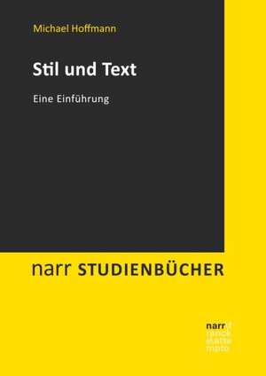 Buchcover Stil und Text | Michael Hoffmann | EAN 9783823380269 | ISBN 3-8233-8026-5 | ISBN 978-3-8233-8026-9