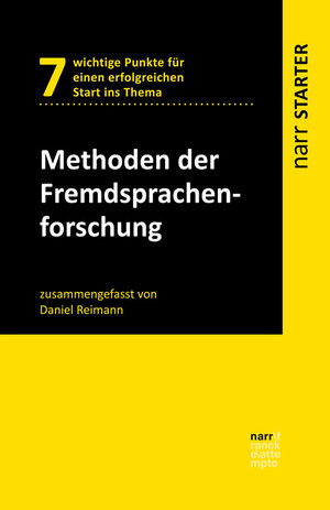 Buchcover Methoden der Fremdsprachenforschung | Daniel Reimann | EAN 9783823383901 | ISBN 3-8233-8390-6 | ISBN 978-3-8233-8390-1