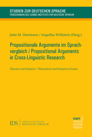 Buchcover Propositionale Argumente im Sprachvergleich / Propositional Arguments in Cross-Linguistic Research  | EAN 9783823384106 | ISBN 3-8233-8410-4 | ISBN 978-3-8233-8410-6