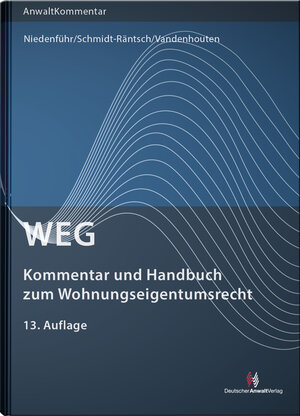 Buchcover WEG - Kommentar und Handbuch zum Wohnungseigentumsrecht  | EAN 9783824016259 | ISBN 3-8240-1625-7 | ISBN 978-3-8240-1625-9