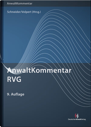 Buchcover AnwaltKommentar RVG | Peter Fölsch | EAN 9783824016297 | ISBN 3-8240-1629-X | ISBN 978-3-8240-1629-7