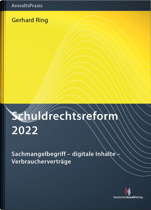 Buchcover Schuldrechtsreform 2022 | Gerhard Ring | EAN 9783824016969 | ISBN 3-8240-1696-6 | ISBN 978-3-8240-1696-9