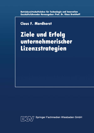 Buchcover Ziele und Erfolg unternehmerischer Lizenzstrategien  | EAN 9783824402243 | ISBN 3-8244-0224-6 | ISBN 978-3-8244-0224-3