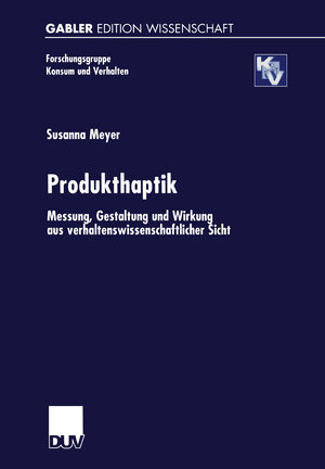 Buchcover Produkthaptik | Susanna Meyer | EAN 9783824472253 | ISBN 3-8244-7225-2 | ISBN 978-3-8244-7225-3