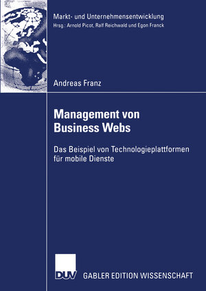 Buchcover Management von Business Webs | Andreas Franz | EAN 9783824478330 | ISBN 3-8244-7833-1 | ISBN 978-3-8244-7833-0