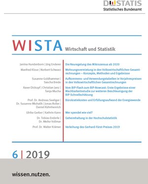Buchcover WISTA 6/2019 - Bezug endet zum 24.02.2020  | EAN 9783824610853 | ISBN 3-8246-1085-X | ISBN 978-3-8246-1085-3