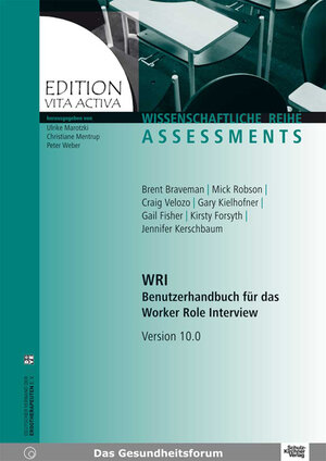 Buchcover WRI - Benutzerhandbuch für das Worker Role Interview | Brent Bravemann | EAN 9783824805372 | ISBN 3-8248-0537-5 | ISBN 978-3-8248-0537-2
