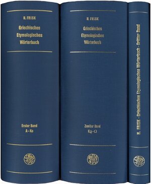 Buchcover Griechisches etymologisches Wörterbuch / Griechisches etymologisches Wörterbuch | Hjalmar Frisk | EAN 9783825306533 | ISBN 3-8253-0653-4 | ISBN 978-3-8253-0653-3
