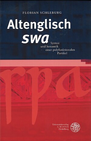 Buchcover Altenglisch 'swa' | Florian Schleburg | EAN 9783825314323 | ISBN 3-8253-1432-4 | ISBN 978-3-8253-1432-3