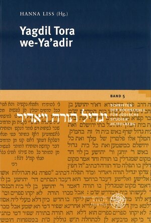 Buchcover Yagdil Tora we-Ya'adir  | EAN 9783825314507 | ISBN 3-8253-1450-2 | ISBN 978-3-8253-1450-7
