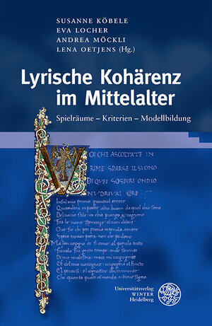 Buchcover Lyrische Kohärenz im Mittelalter  | EAN 9783825346447 | ISBN 3-8253-4644-7 | ISBN 978-3-8253-4644-7