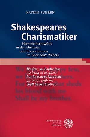 Buchcover Shakespeares Charismatiker | Katrin Suhren | EAN 9783825367312 | ISBN 3-8253-6731-2 | ISBN 978-3-8253-6731-2
