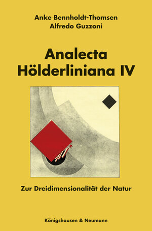 Buchcover Analecta Hölderliniana IV | Anke Bennholdt-Thomsen | EAN 9783826061035 | ISBN 3-8260-6103-9 | ISBN 978-3-8260-6103-5
