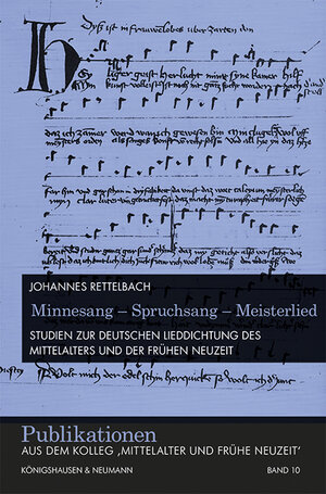 Buchcover Minnesang – Spruchsang – Meisterlied | Johannes Rettelbach | EAN 9783826075025 | ISBN 3-8260-7502-1 | ISBN 978-3-8260-7502-5