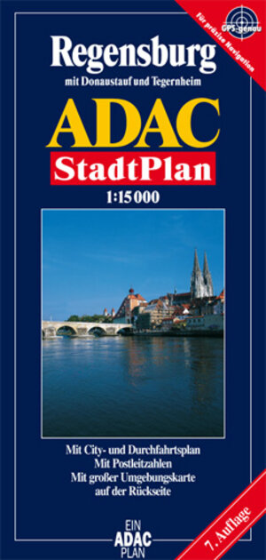 ADAC Stadtpläne, Regensburg: Mit Cityplan. Mit Rad- und Wanderwegen. Mit Postleitzahlen. Große Umgebungskarte auf der Rückseite