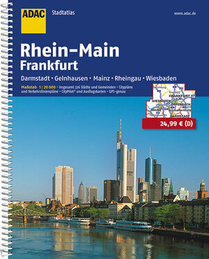 ADAC StadtAtlas Rhein-Main/Frankfurt mit Darmstadt, Gelnhausen, Mainz, Rheingau: Darmstadt, Gelnhausen, Mainz, Rheingau, Wiesbaden. Grossraum Städte- ... CityPilot und Ausflugskarten. GPS-genau