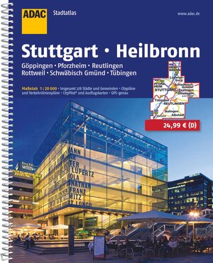 ADAC StadtAtlas Stuttgart/Heilbronn mit Göppingen, Reutlingen, Rottweil, Schwäbi: Göppingen, Reutlingen, Rottweil, Schwäbisch Gmünd, Tübingen. ... Citypilot und Ausflugskarten. GPS genau