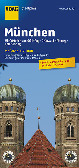 ADAC StadtPlan München mit Gräfelfing, Grünwald, Planegg, Unterföhring 1:20 000: Mit  Gräfelfing, Grünwald, Planegg, Unterföhring. Stadtinfo & ... mit Postleitzahlen. Stadtplan: GPS-genau