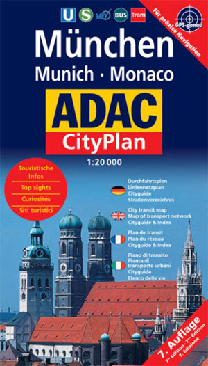 ADAC Stadtpläne, München, Cityplan: Mit Cityguide, Durchfahrtsplan, Liniennetzplan, Straßenverzeichnis