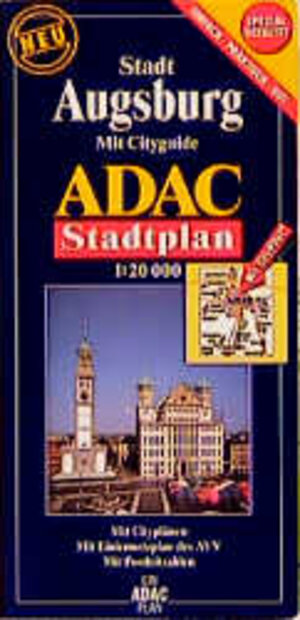 ADAC Stadtpläne, spezialgefaltet, Augsburg