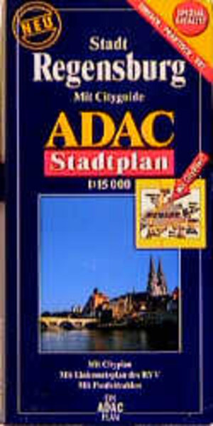 ADAC Stadtpläne, spezialgefaltet, Regensburg