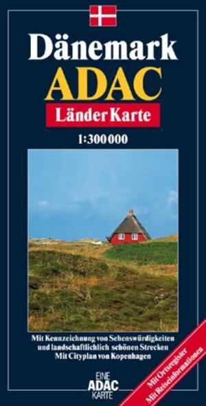 ADAC Karte, Dänemark, Länderkarte (Maßstab 1:300.000)